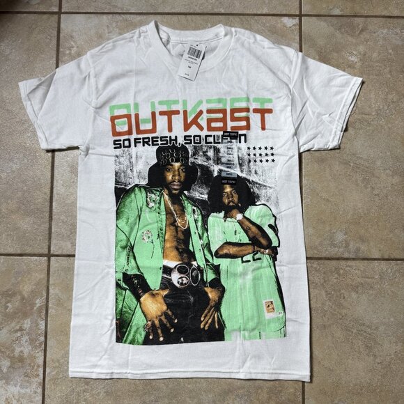 Outkast Men's T-Shirt White Small Cotton So Fresh So Clean - Picture 1 of 5